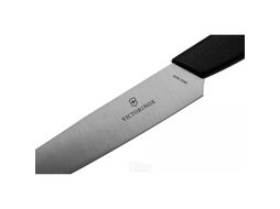 Нож кухонный Victorinox Swiss Modern 6.9003.12W стальной столовый для стейка лезв.120мм серрейт. заточка черный