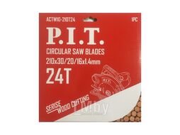 Диск пильный 210x30/20/16x1,4 мм 24T PIT ACTW10-210T24