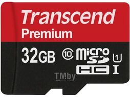 Карта памяти Transcend microSDHC 32GB Class 10 с адаптером (TS32GUSDU1)
