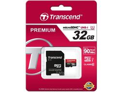 Карта памяти Transcend microSDHC 32GB Class 10 с адаптером (TS32GUSDU1)