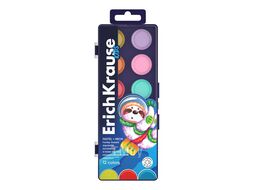Акварель Kids Space Animals Neon+Pastel медовые с УФ защитой яркости 12 цветов Erich Krause 61364