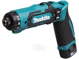 Аккум. шуруповерт MAKITA DF 012 DSE в чем. (7.2 В, 1 акк., 1.5 А/ч Li-Ion, 1 скор., 6 Нм, шурупы до 6 мм)
