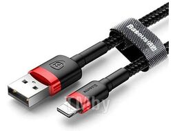Кабель Baseus Cafule Cable USB For iP 1.5A 2m Red+Black (CALKLF-C19)