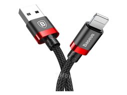 Кабель Baseus Cafule Cable USB For iP 1.5A 2m Red+Black (CALKLF-C19)