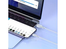 Кабель Baseus P10355700221-01 Pudding Series Fast Charging Cable USB to iP 2.4A 2m Stellar White