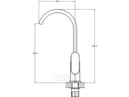 Смеситель для кухни D35-A, серия 390 (Поворотный J-излив) ECONOCE EC0392