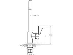 Смеситель для кухни D35-A, серия 390 (Поворотный J-излив) ECONOCE EC0392