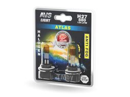 Галогенная лампа ATLAS ANTI-FOG/желтый H27/880 12V.27W.блистер-2шт. AVS A78620S