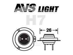 Галогенная лампа SIRIUS/NIGHT WAY/ PB H7.12V.55W.Plastic box-2шт. AVS A78950S