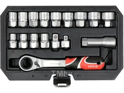 Набор инструмента 3/8, 1/2 SPLINE (17пр.) CrV Yato YT-38653