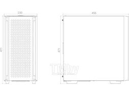 Корпус Deepcool CK560 (R-CK560-BKAAE4-G-1) (E-ATX, Без БП, 2хUSB3.0, с окном)
