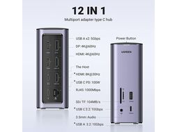 Док-станция UGREEN USB-C Multifunction Docking Station Pro (13 in 1) CM555 (90325)