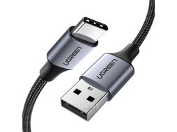 Кабель UGREEN USB-C Male to USB 2.0 Male Cable Aluminum Braid 3m US288 (Space Gray) (60408)