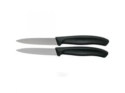 Нож кухонный Victorinox Swiss Classic 6.7603 стальной для чистки овощей и фруктов лезв.80мм прямая заточка черный без упаковки