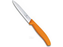 Нож кухонный Victorinox Swiss Classic 6.7706.L119 стальной для овощей лезв.100мм прямая заточка оранжевый