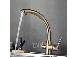 Смеситель для кухни со встроенным фильтром (краном) под питьевую воду Frap F4399-4