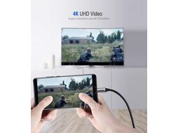 Кабель UGREEN USB-C to HDMI Male to Male Cable Aluminum Shell 1.5m MM142 (50570) (Gray Black)