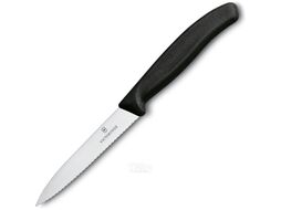 Нож кухонный Victorinox Swiss Classic 6.7733 стальной для чистки овощей и фруктов лезв.100мм прямая заточка черный без упаковки