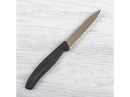 Нож кухонный Victorinox Swiss Classic 6.7733 стальной для чистки овощей и фруктов лезв.100мм прямая заточка черный без упаковки