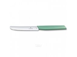 Нож кухонный Victorinox Swiss Modern 6.9006.1141 стальной столовый лезв.110мм прямая заточка мятный