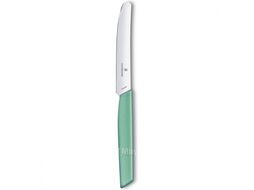 Нож кухонный Victorinox Swiss Modern 6.9006.1141 стальной столовый лезв.110мм прямая заточка мятный