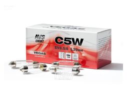 Автомобильная лампа Vegas 12V.С5W(SV8.5/8)L39мм. BOX(10 шт.) AVS A78189S