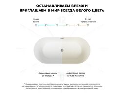 Отдельностоящая акриловая ванна Wellsee Chalice Perfection 230602001