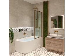 Пристенная акриловая ванна Wellsee Belle Spa 235702002