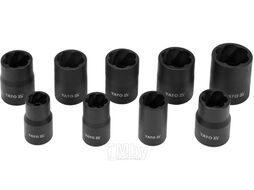 Набор головок для скрученных гаек 3/8" CrMo (10пр.) Yato YT-0603