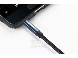 Кабель UGREEN 3.5mm Male to 3.5mm Male Cable Gold Plated Metal Case with Braid 0.5m AV112 (Blue) (10684)