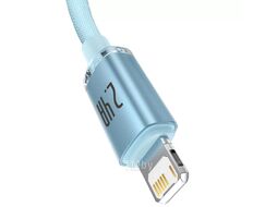 Кабель Baseus CAJY001103 Crystal Shine Series Fast Charging Data USB to iP 2.4A 1.2m Sky Blue