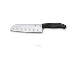 Нож кухонный Victorinox Swiss Classic 6.8523.17B стальной сантоку лезв.170мм черный блистер