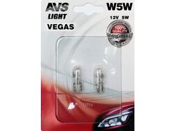 Автомобильная лампа Vegas в блистере 12V. W5W(W2,1x9,5d) 2шт AVS A78478S