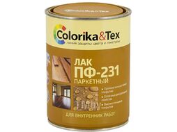 Лак паркетный алкидный 0,8л ПФ-231 глянцевый Colorika Tex