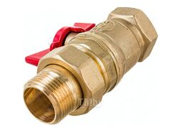Кран шаровой N/P для ВОДЫ 3/4" ВР/НР ручка-бабочка, американка, латунный 11Б27фт1М Valfex VF.227.LB1.034.N/P