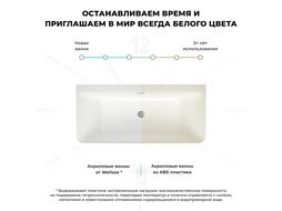 Пристенная акриловая ванна Wellsee Bromance 231602002