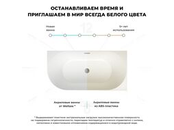 Пристенная акриловая ванна Wellsee Belle Spa 235702003