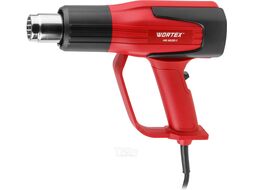 Термовоздуходувка WORTEX HG 6020-1 в чем. + набор сопл (2000 Вт, 2 скор., 350-600 С, ступенч. рег.)