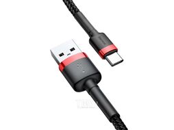 Кабель Baseus Cafule Cable USB For Type-C 2A 2M Red+Black (CATKLF-C91)