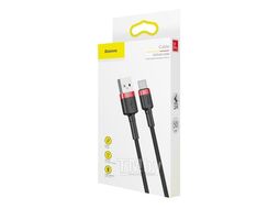 Кабель Baseus Cafule Cable USB For Type-C 2A 2M Red+Black (CATKLF-C91)