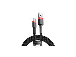 Кабель Baseus Cafule Cable USB For Type-C 2A 2M Red+Black (CATKLF-C91)