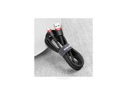 Кабель Baseus Cafule Cable USB For Type-C 2A 2M Red+Black (CATKLF-C91)