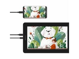 Монитор Huion KAMVAS 12/11,6 FHD IPS, 200кд/м2, 120% sRGB/перо/5080LPI/266PPS/8кл/8192 ур. Нажатия/USB C Black