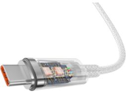 Кабель Baseus CATS010402 Explorer Series Fast Charging Cable with Smart Temperature Control USB to Type-C 100W 1m White