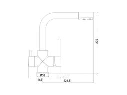 Смеситель для кухни GROSS AQUA Ecоlife с подк.к фильтр. воды 3120609MW