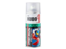 Грунт- эмаль для пластика аэрозоль Kudo черная (RAL 9005) 520мл/270гр