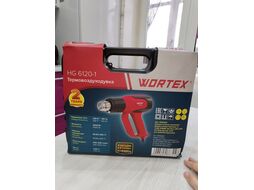 Термовоздуходувка WORTEX HG 6120-1 в чем. + набор сопл (2000 Вт, LCD - дисплей, 2 режима: 60С, 300-500 л/мин, 60-600С, 300-500 л/мин., холодный обду