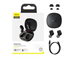 Bluetooth наушники Baseus Encok True Wireless Earphones WM01 Plus Black (NGWM01P-01)