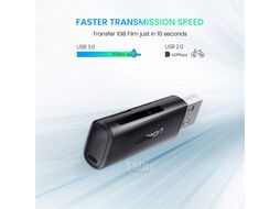 Картридер UGREEN USB 3.0 Multifunction Card Reader For TF/SD CM264 (Black) 60722