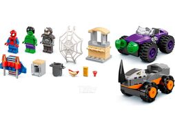 Конструктор LEGO Marvel Схватка Халка и Носорога на грузовиках (10782) (Marvel, рекомендуемый возраст 4 лет, 110 деталей)
